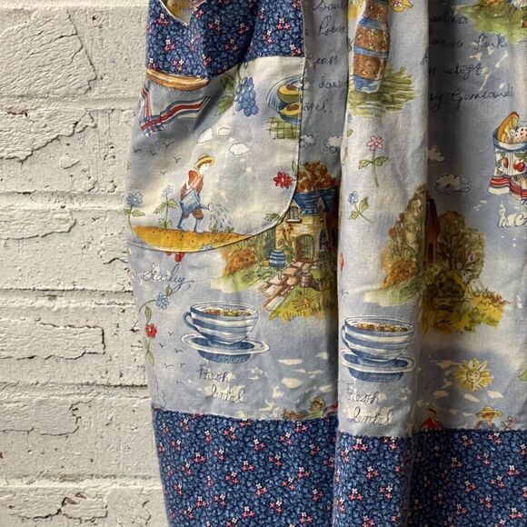 Homemade Vintage Girls Dress Monet Floral Country Farm Boho - Picture 4 of 8